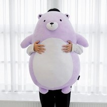 터치 테라피 북극곰돌이 필로우 애착인형 대형인형 어린이선물, 화이트