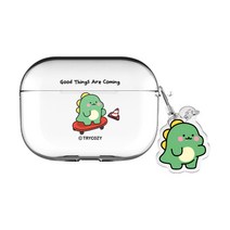 리틀티노 에어팟프로 / 에어팟프로2 클리어 케이스+키링 세트, 스케이트보드, AirPods Pro(2세대)