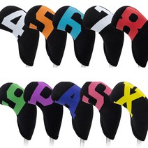 아이언커버 세트 골프 네오프렌 레인보우 10p