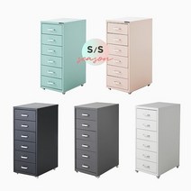 한샘 재크 철제 6단 서랍장(3종/택1), B형: 다크그레이(B)
