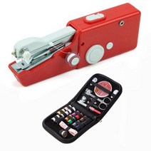 미니 가정용 미싱기 핸드 재봉틀 오바로크 미싱 주끼 휴대용 헬드 전기 재봉 도구 세트, 패키지 3