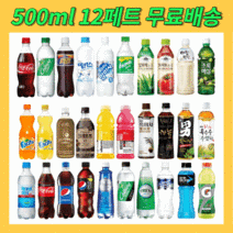 500ml 페트 12병 탄산 커피 과일 이온 음료 음료수, 웅진 초록매실 500mlx12병