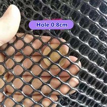 농작물 보호 그물망 멀칭비닐0.5m 너비 검은 발코니 고양이 그물 홈 플라스틱 그리드 0.4 0.8cm 창문 어린, 0.5mx5m, 구멍 0.8cm