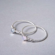 실버925 큐빅 우정 여성 레이어드링 은 실반지