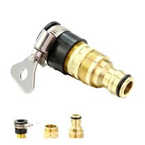 수도꼭지 커넥터 3-in-1 범용 호스 연결 나사 쇠장식 수도꼭지 커넥터 급수전 니플 연결 조인트 수도꼭지 어댑터 주방 농업 세탁기 식기 세척기 정원용 살수 호스 연결에 적용 조작 간단 1PC