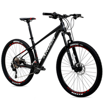 ZENOX 아더 XC M30 27.5인치 시마노 데오레 30단 성인 MTB 자전거 텍트로 유압디스크브레이크 무료조립 헬멧증정, 아더XC (27.5휠+15시트튜브), 매트블랙/레드, 무료조립+무료배송+사은품+고급헬멧