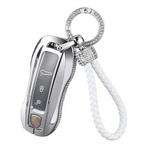 LECART 포르쉐 911 카이엔 테이칸 파나메라 블링 키 포브 홀더 키체인 자동차 스마트 원격 키리스 귀여운 쉘 프로텍터 케이스, for Porsche-A