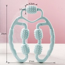 요가 마사지 모양 트리거 포인트 마사지 팔 다리 목 근육 피트니스 체육관 필라테스 스포츠 롤러, 하늘색