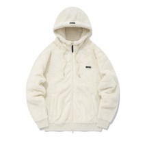 COVERNAT 보아 후디 집업 자켓 아이보리