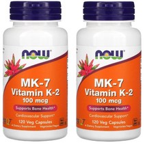 나우푸드 MK-7 비타민K-2 100mcg 120정 2개, MK-7 비타민K-2 100mcg 120정
