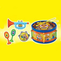어린이 뽀로로 나팔 드럼 악기 놀이 집중력 음악 교구 소근육발달 키즈드럼 아동드럼