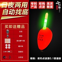 바다 민물 소형 전자 막대 낚시찌 낚시용품 완전 자동 바닥 찾기 발광 플로트 고감도 대담하고 눈길을 끄는 바닥 낚시 야간 낚시 플로트 장비 낚시 장비 용품, 다른 라인 길이에 대해서는 고객 서비스에 문의하십, 0.1 야간 낚시 일반 에디션  메인 및 보조 리