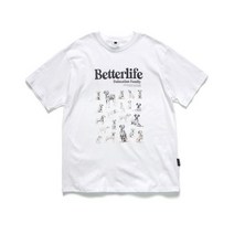 남자 여자 쿨 면 봄 반팔티 티셔츠 앱놀머씽 BETTERLIFE23 T-SHIRT (WHITE)
