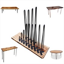 헤어핀 철재 가구 다리 40종 4칼라 200mm부터 990 테이블 책상 식탁 우드슬랩 좌탁, 인더스트리얼 메탈 400mm 12파이