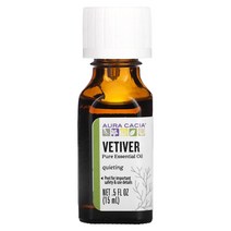 Aura Cacia 퓨어 에센셜 오일 베티버 15ml 0.5fl oz, 15ml(0.5fl oz), 1개