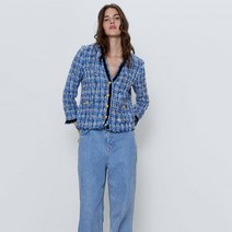 자라(ZARA) 캐주얼 루즈 올매치 트위드 자켓 2596474 400