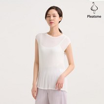더블 플리츠 슬리브리스 블라우스_EPTSM123023