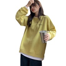 데이홀릭 멤버스 레이어드 박시맨투맨