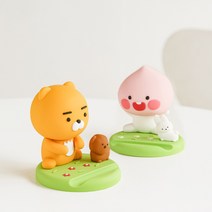 [찬지림몰] 카카오프렌즈 에이프릴샤워 피규어 핸드폰 거치대 강아지와 라이언 토끼와 어피치