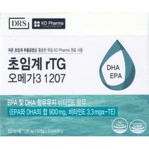 디알에스 DRS 초임계 rTG 오메가3, 60캡슐, 2개