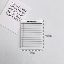 업무용 명품 가죽 다이어리 방수 애완 동물 투명 50 매 번 스티커 메모지 매일 할 일 체크리스트 학교, 01 9.5  7