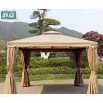 야외 파고라 가제보 원두막 캐노피 오두막 천막 지붕 커튼, 22 투명 커튼(2.5X2.5M)