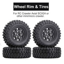 자동차스캐너 4pcs 비드 록 타이어 및 휠 교체 키트 1/24 축 SCX24 90081 RC 크롤러 자동차 수리 업 그레