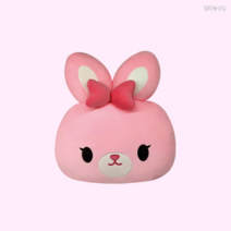 에버랜드 인형 핑크 토끼 얼굴 보들보들 쿠션 50cmX53cm