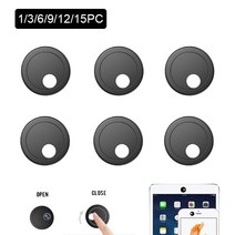 월패드해킹방지 노트북 휴대폰 카메라 가리개 범용 개인 정보 보호 스티커 웹캠 커버 플라스틱 ipad 휴대 전화 태블릿 pc 스마트폰 셔터 자석 슬라이더, 6pc-화이트