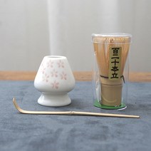 티컵 티웨어 커피세트 티세트 찻주전자 고급 3 in 1 말차 세트 대나무 거품기 티스푼 세라믹 그릇 전통 차 홈 만들기 도구 액세서리 생일 선물, [01] 3pcs, [42] E-003