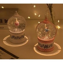 성탄 소품 발레리나 워터볼 조명 오르골 친구선물, 종류_발레리나(화이트)