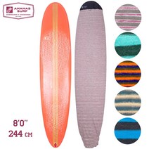 ananas surf 80 240 cm 서핑 보드 양말 8 피트 롱 라운드 코 소프트 커버 백 보호 스트레치 테리 니트 원단, 주황색-청색-녹색