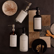 폴리에라드 시그니처 단품 샴푸 주방 욕실 디스펜서 용기 통 4컬러 473ml, 매트 화이트, 샤이니실버 헤드, C_린스, 1개