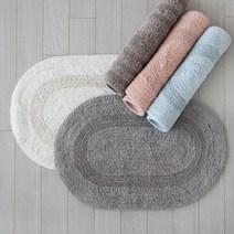 [얀카페트] 스무디 인도산 면 100 발매트 욕실매트 5color (40x60cm), 스카이블루/40x60cm