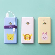 디즈니 썸썸 퀄컴QC3.0 고속충전 10000mAh 보조배터리, 푸우