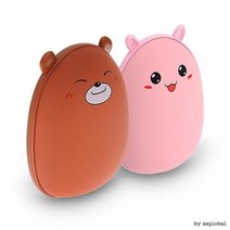 손난로 우니부니 보조 배터리 USB 충전식 멀티 KC인증 핫팩 발열 휴대용 전자 히터 보온 방한 로 핸드폰, 핑크, 핑크+충전기