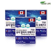 저온 초임계 rTG 오메가3 식약처 인증 알티지오메가3 엔초비 멸치 피쉬 오일 고함량 EPA DHA 3세대 오메가쓰리 항산패 불포화지방산 비타민E 비타민D 혈행 건강 효능 캐나다, 30Days x 3