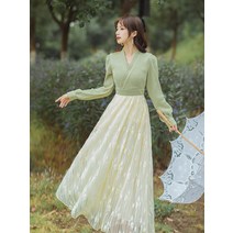 경성 의복 개화기 의상 레트로 빈티지 복고풍 원피스 캐쥬얼 일상복 드레스