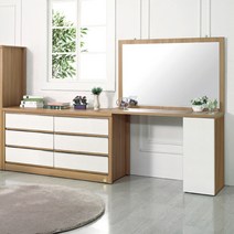 젠시아 테이커 1500 와이드체스트 화장대 세트 콘솔 화장대 드레스룸 미아트 미소비즈 침실가구, 올아카시아