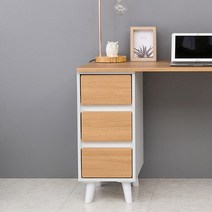 아이 공부방 책상용 슬림 화이트 3단 서랍장(30cm 2색) 다용도함 안방 긴 기숙사 양말