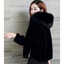 밍크 여성 숏스타일 영패션 재단 2021년 가을 겨울 에코퍼코트