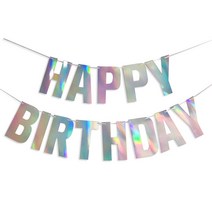 생일 가랜드 파티 용품 해피버스데이 배너 축하 소품 대문자, 골드