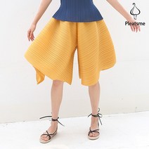 [플리츠미] 와이드 하프 큐롯 팬츠