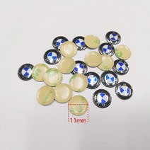 탑오토 BMW 리모컨 스마트키 금속 메탈 순정형 로고 엠블럼 스티커 11mm 낱개판매, 1개