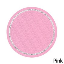 다기능 자동차 다이아몬드 코스터 물컵 슬롯 미끄럼 방지 매트 패드 컵 홀더 인테리어 장식 액세서리, 1PC B Pink