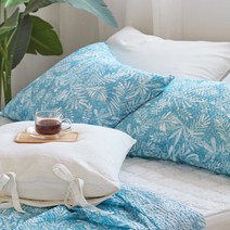 보켄 뱀부 리플시어서커 홑겹 베개커버