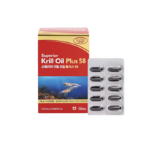 크릴오일 플러스1000mg x 60캡슐 오메가3효능 인지질고함량
