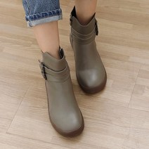 제이슈 천연소가죽 기모안감 카밀리 앵클 숏부츠 4cm