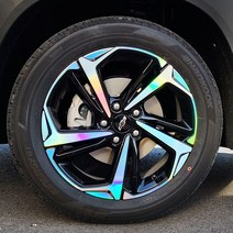 [카르쉐] 트레일블레이저 휠 홀로그램 스티커 카본 휠스티커 휠마스크 17인치 18인치, 18인치_1세트, 유광화이트