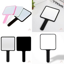 평면 사각손거울 블랙 휴대용거울 손거울 손거울 손잡이거울